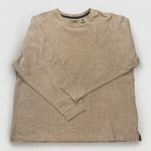 LL Bean 100% Cotton Vintage Men’s LG Tan Long Sleeve Pull Over Sweatshirt Great